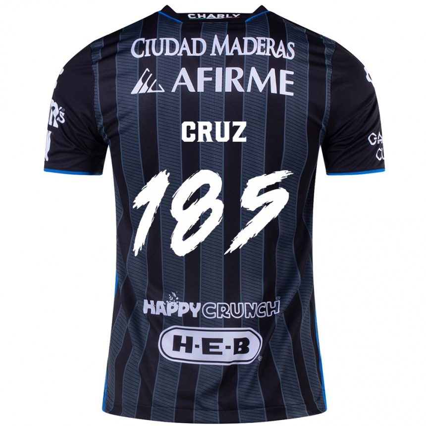 Niño Fútbol Camiseta Axel Cruz #185 Blanco Negro 2ª Equipación 2024/25 México