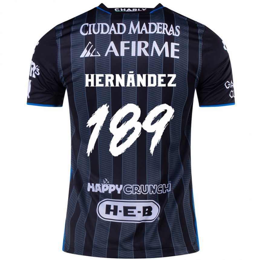 Niño Fútbol Camiseta Sebastián Hernández #189 Blanco Negro 2ª Equipación 2024/25 México