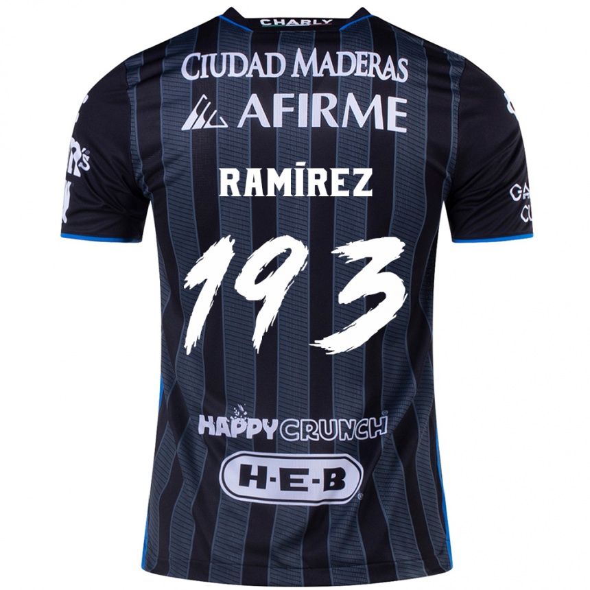 Niño Fútbol Camiseta Ángel Ramírez #193 Blanco Negro 2ª Equipación 2024/25 México