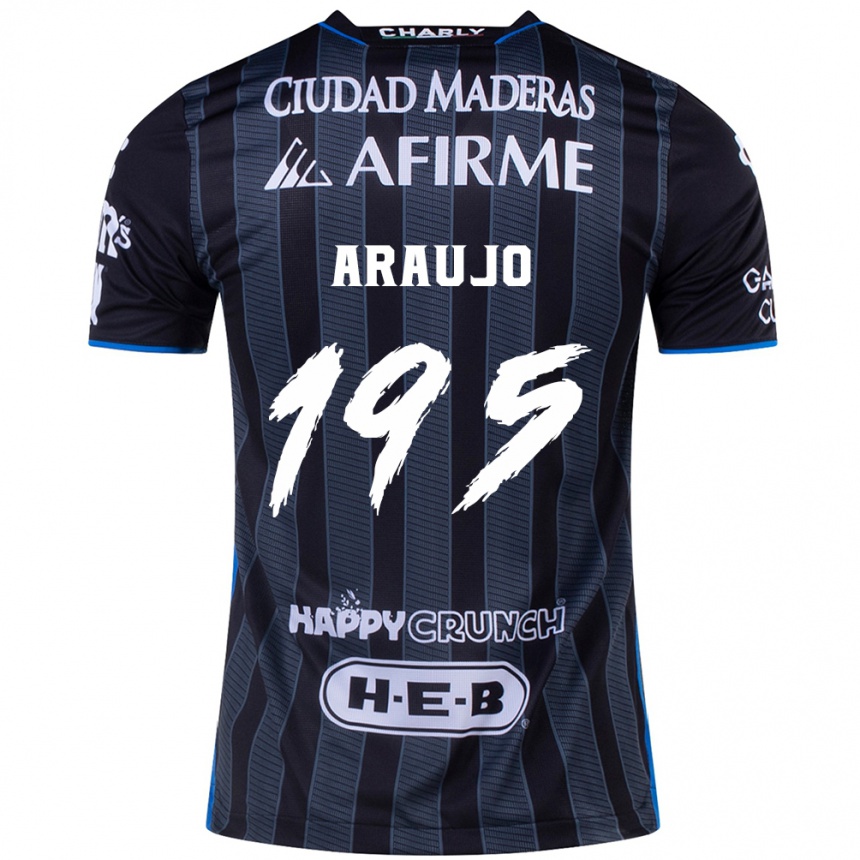 Niño Fútbol Camiseta Diego Araujo #195 Blanco Negro 2ª Equipación 2024/25 México