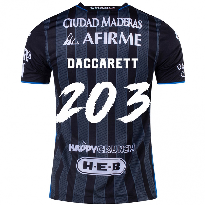 Niño Fútbol Camiseta Juan Daccarett #203 Blanco Negro 2ª Equipación 2024/25 México