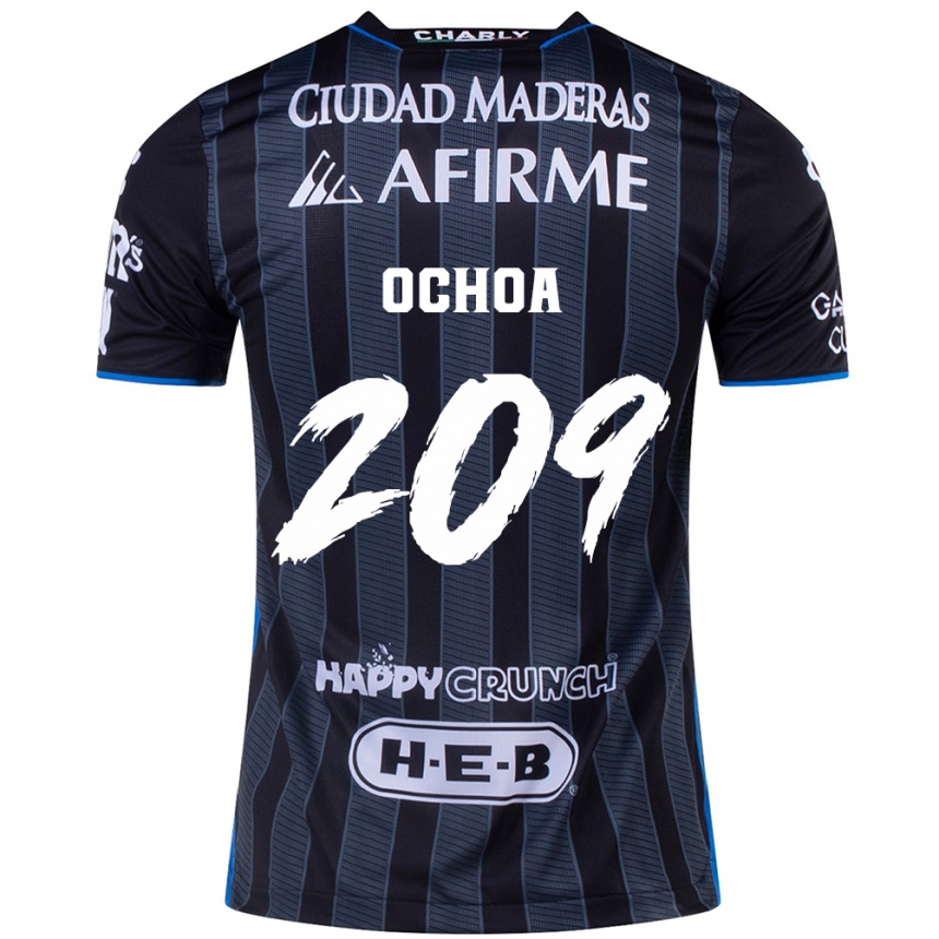 Niño Fútbol Camiseta José Ochoa #209 Blanco Negro 2ª Equipación 2024/25 México