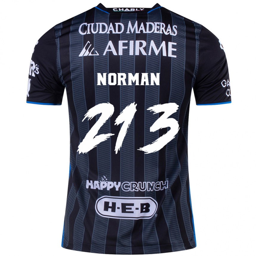 Niño Fútbol Camiseta Humberto Norman #213 Blanco Negro 2ª Equipación 2024/25 México