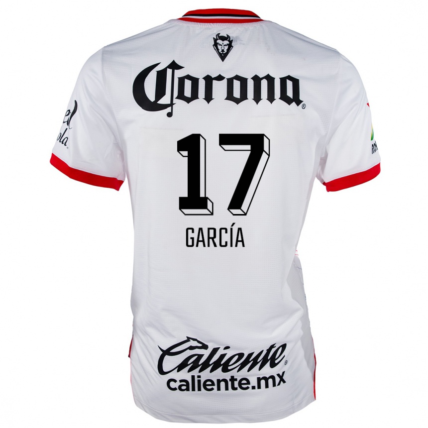 Niño Fútbol Camiseta Brian García #17 Blanco Rojo 2ª Equipación 2024/25 México