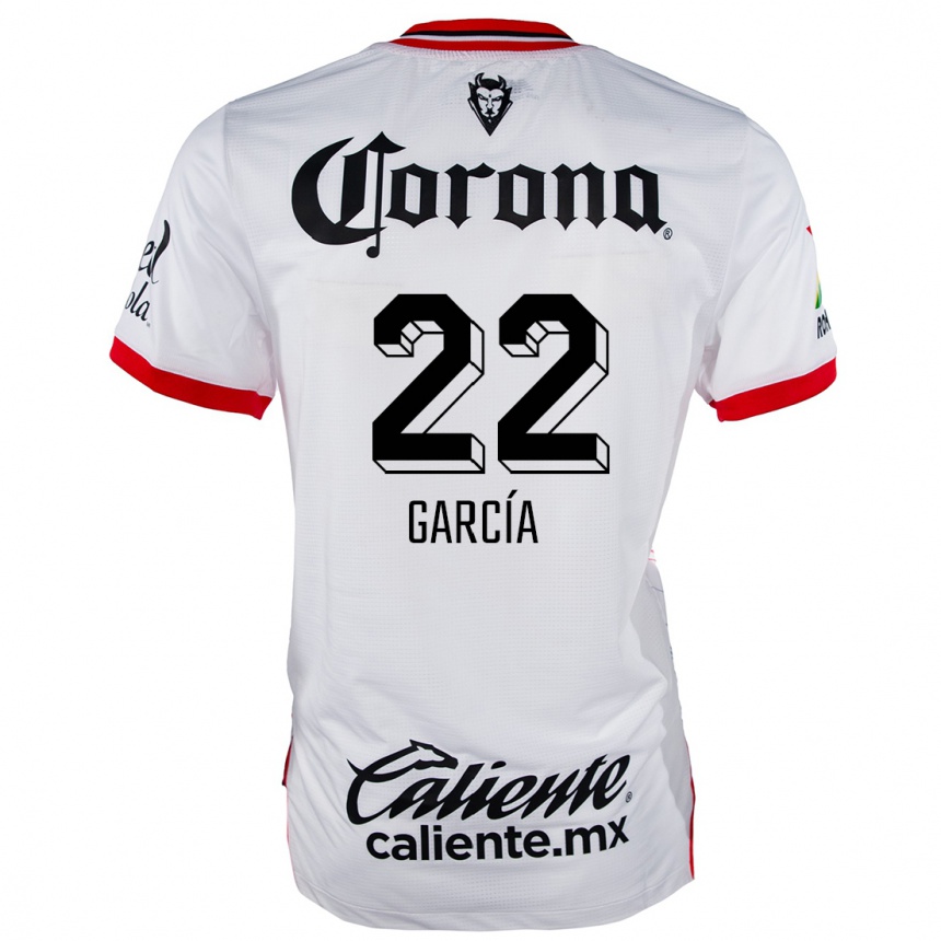 Niño Fútbol Camiseta Luis García #22 Blanco Rojo 2ª Equipación 2024/25 México