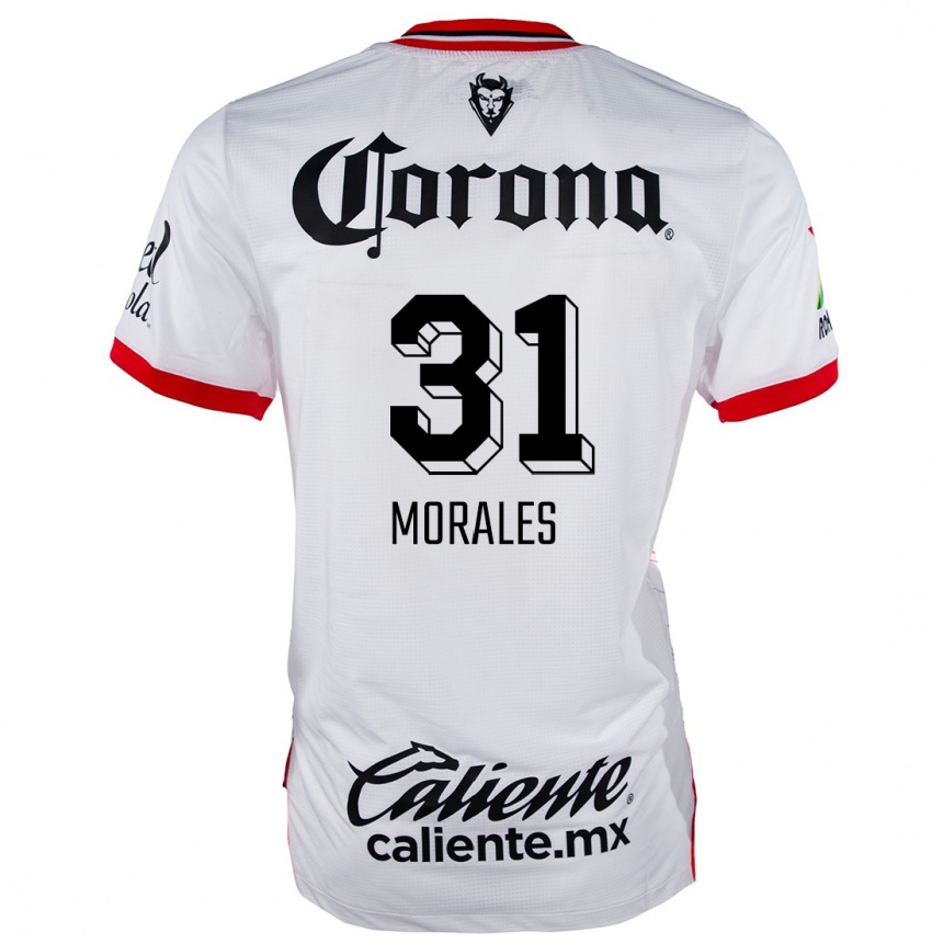 Niño Fútbol Camiseta Robert Morales #31 Blanco Rojo 2ª Equipación 2024/25 México