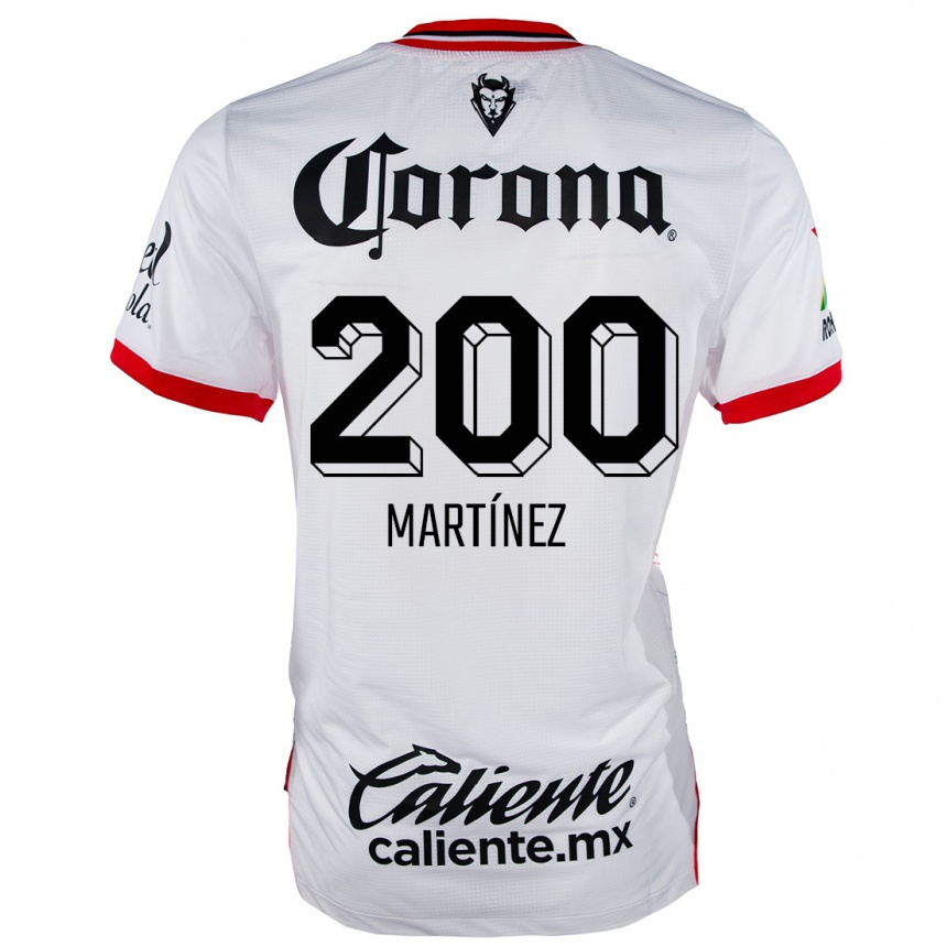 Niño Fútbol Camiseta Edgar Martínez #200 Blanco Rojo 2ª Equipación 2024/25 México