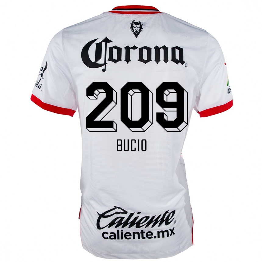 Niño Fútbol Camiseta Sebastián Bucio #209 Blanco Rojo 2ª Equipación 2024/25 México