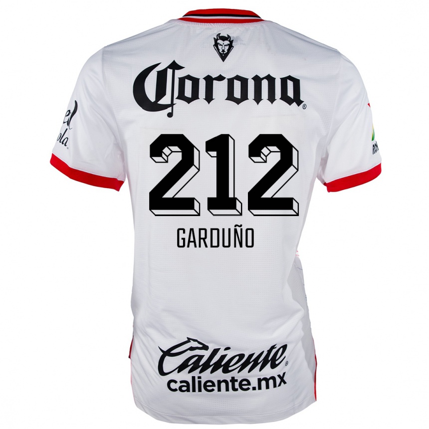 Niño Fútbol Camiseta Carlos Garduño #212 Blanco Rojo 2ª Equipación 2024/25 México