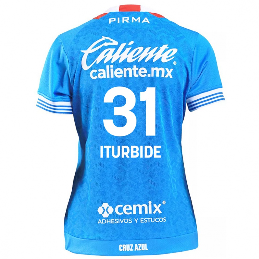 Hombre Fútbol Camiseta Luis Iturbide #31 Cielo Azul 1ª Equipación 2024/25 México