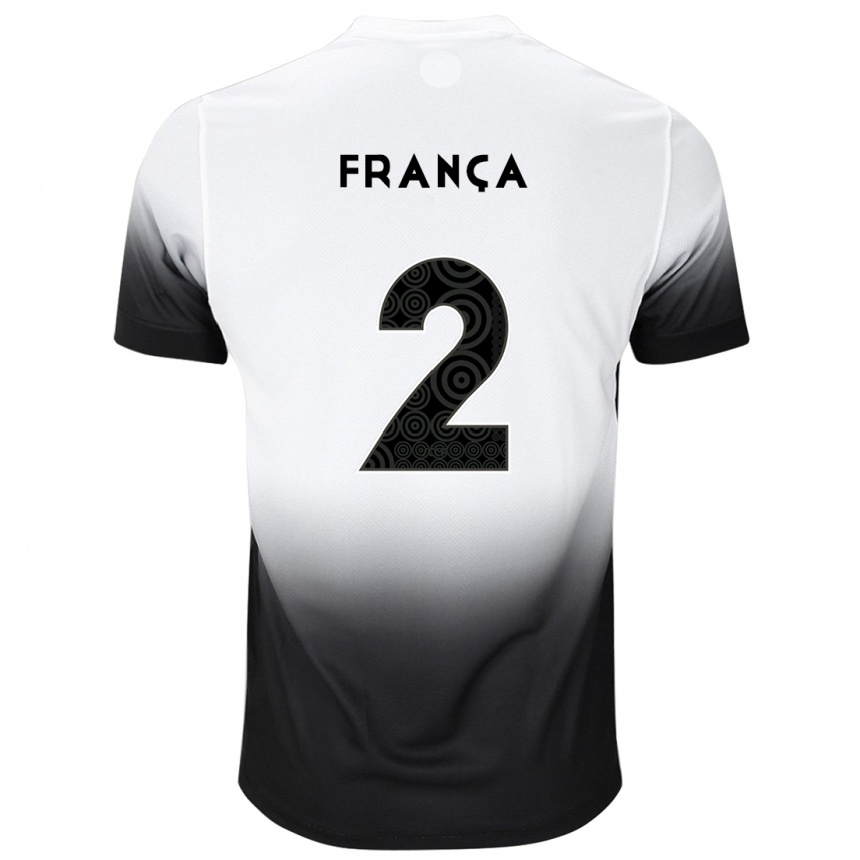 Hombre Fútbol Camiseta Matheus França #2 Blanco Negro 1ª Equipación 2024/25 México