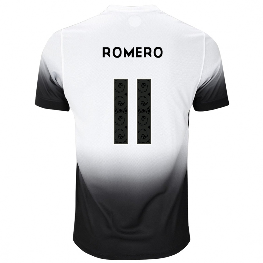 Hombre Fútbol Camiseta Angel Romero #11 Blanco Negro 1ª Equipación 2024/25 México