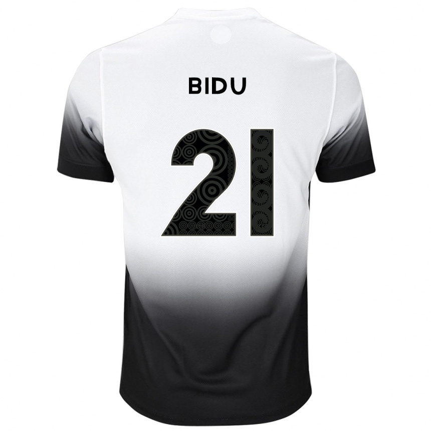 Hombre Fútbol Camiseta Matheus Bidu #21 Blanco Negro 1ª Equipación 2024/25 México