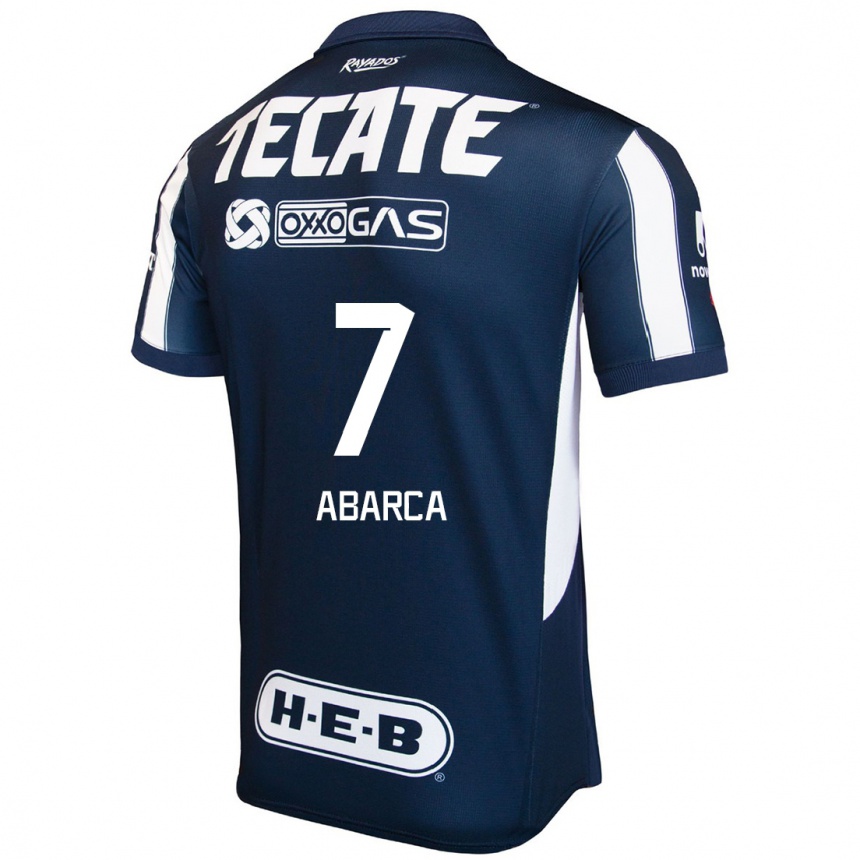 Hombre Fútbol Camiseta Vidalia Abarca #7 Azul Rojo Blanco 1ª Equipación 2024/25 México