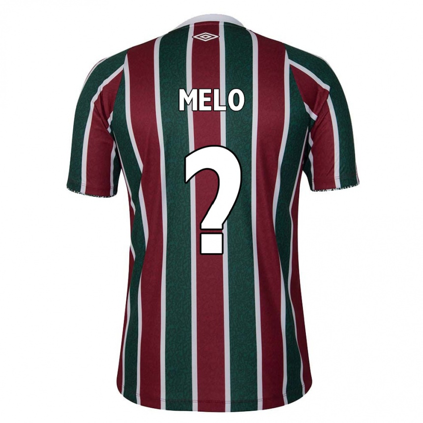 Hombre Fútbol Camiseta Davi Melo #0 Verde Granate Blanco 1ª Equipación 2024/25 México