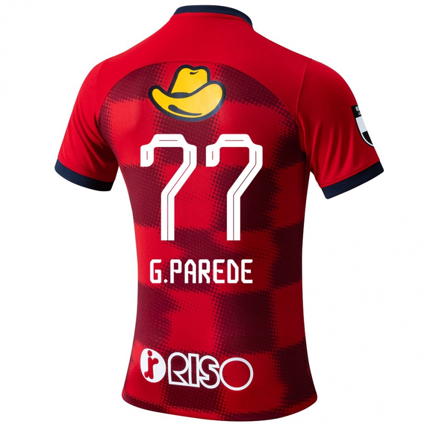 Hombre Fútbol Camiseta Guilherme Parede #77 Rojo Azul Blanco 1ª Equipación 2024/25 México