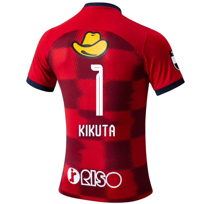 Hombre Fútbol Camiseta Shuto Kikuta #1 Rojo Azul Blanco 1ª Equipación 2024/25 México