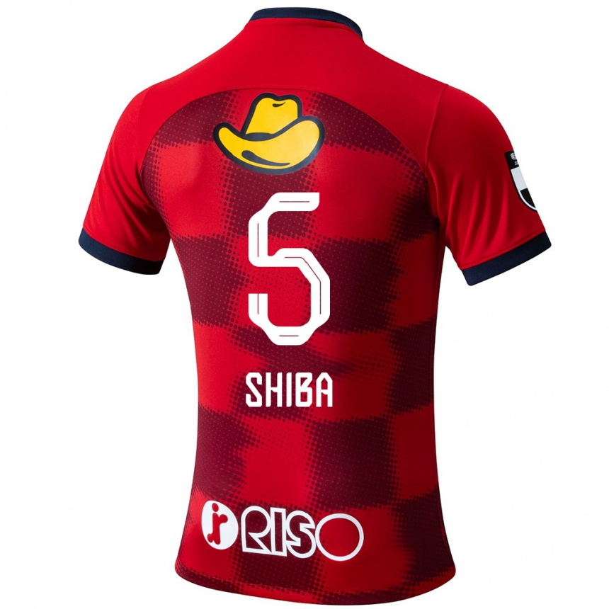 Hombre Fútbol Camiseta Rikuto Shiba #5 Rojo Azul Blanco 1ª Equipación 2024/25 México