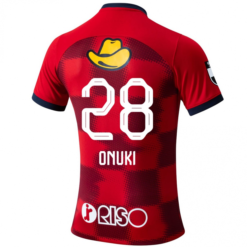 Hombre Fútbol Camiseta Rui Onuki #28 Rojo Azul Blanco 1ª Equipación 2024/25 México