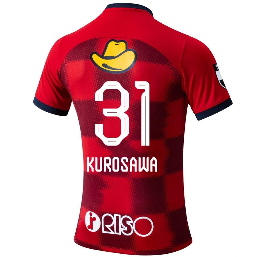 Hombre Fútbol Camiseta Shoei Kurosawa #31 Rojo Azul Blanco 1ª Equipación 2024/25 México