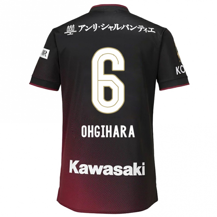 Hombre Fútbol Camiseta Takahiro Ogihara #6 Negro Rojo 1ª Equipación 2024/25 México