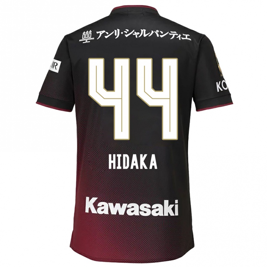 Hombre Fútbol Camiseta Mitsuki Hidaka #44 Negro Rojo 1ª Equipación 2024/25 México