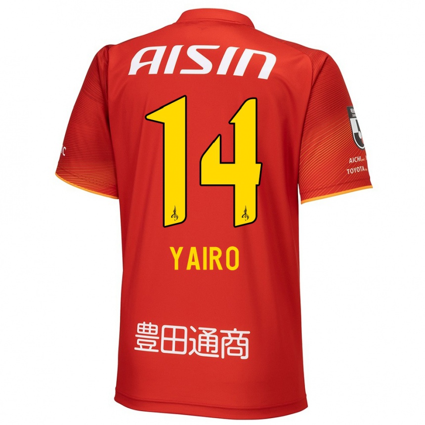 Hombre Fútbol Camiseta Mahito Yairo #14 Rojo Blanco Amarillo 1ª Equipación 2024/25 México