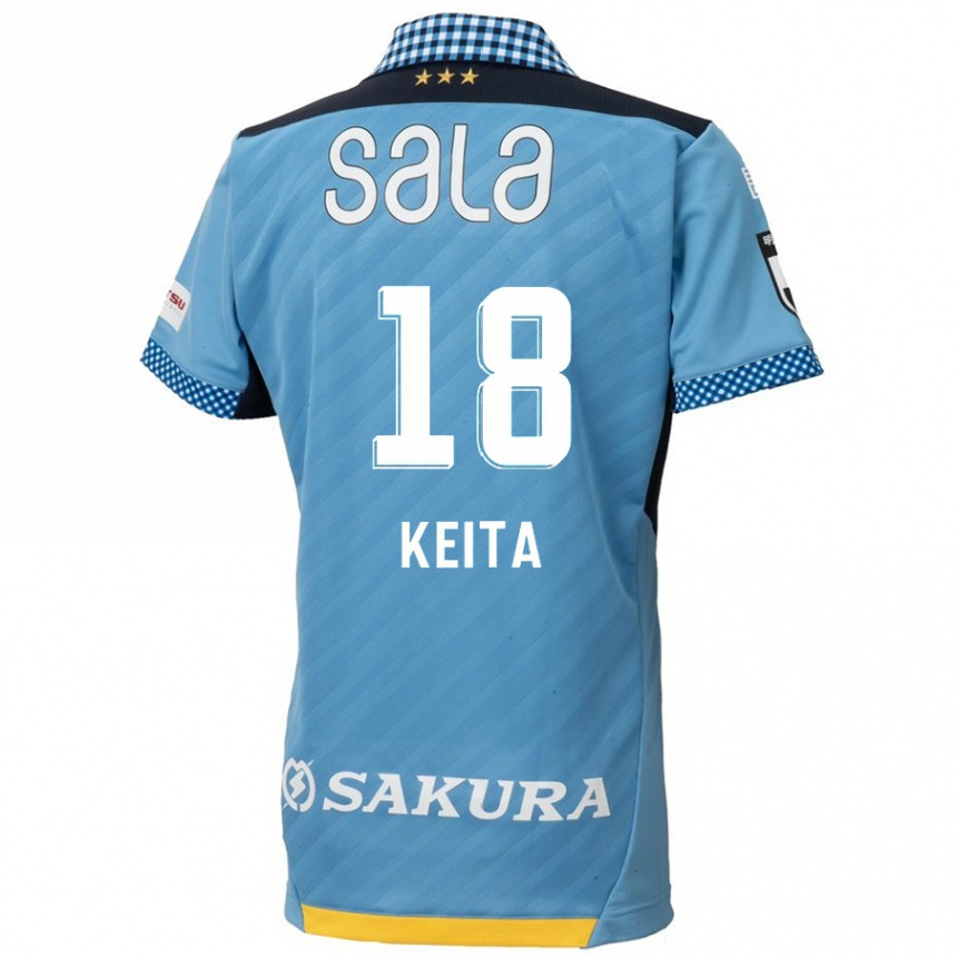 Hombre Fútbol Camiseta Keita Takahata #18 Azul Negro 1ª Equipación 2024/25 México