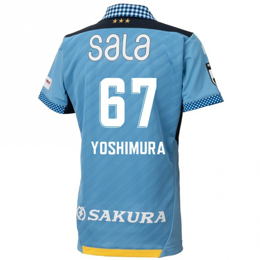 Hombre Fútbol Camiseta Ryusei Yoshimura #67 Azul Negro 1ª Equipación 2024/25 México