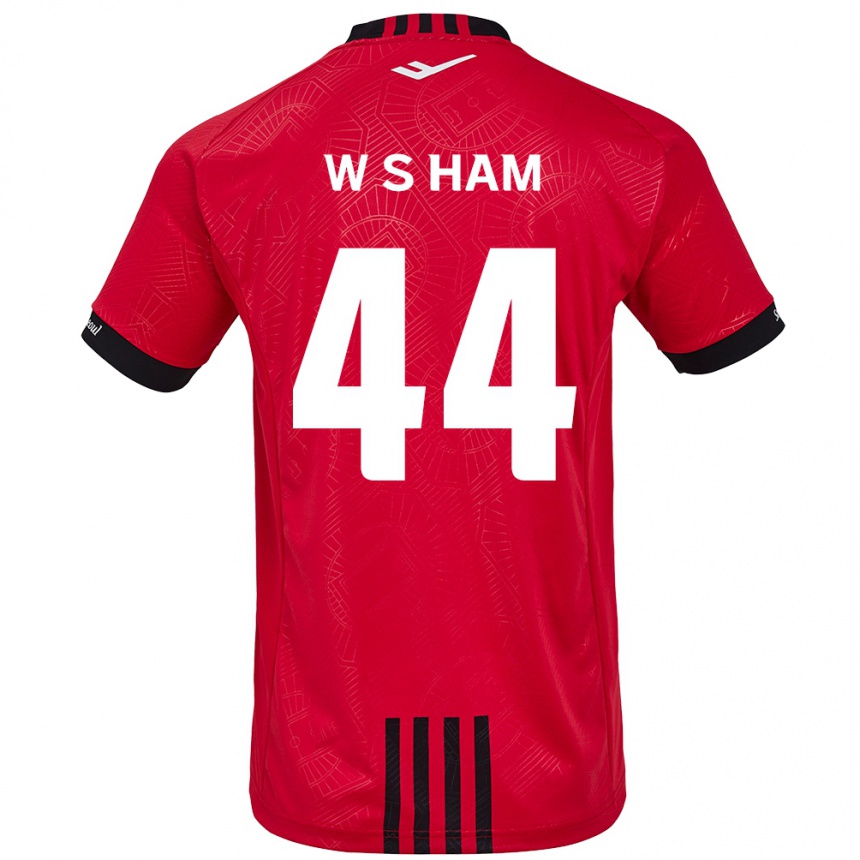 Hombre Fútbol Camiseta Sun-Woo Ham #44 Negro Rojo 1ª Equipación 2024/25 México