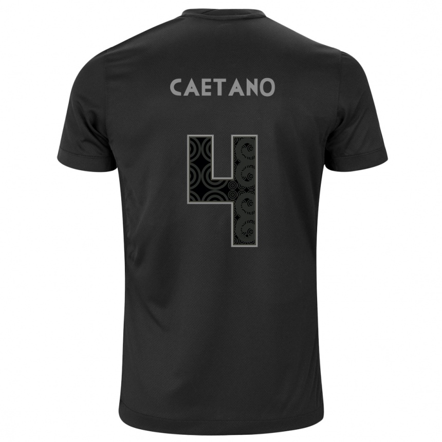 Hombre Fútbol Camiseta Caetano #4 Negro 2ª Equipación 2024/25 México