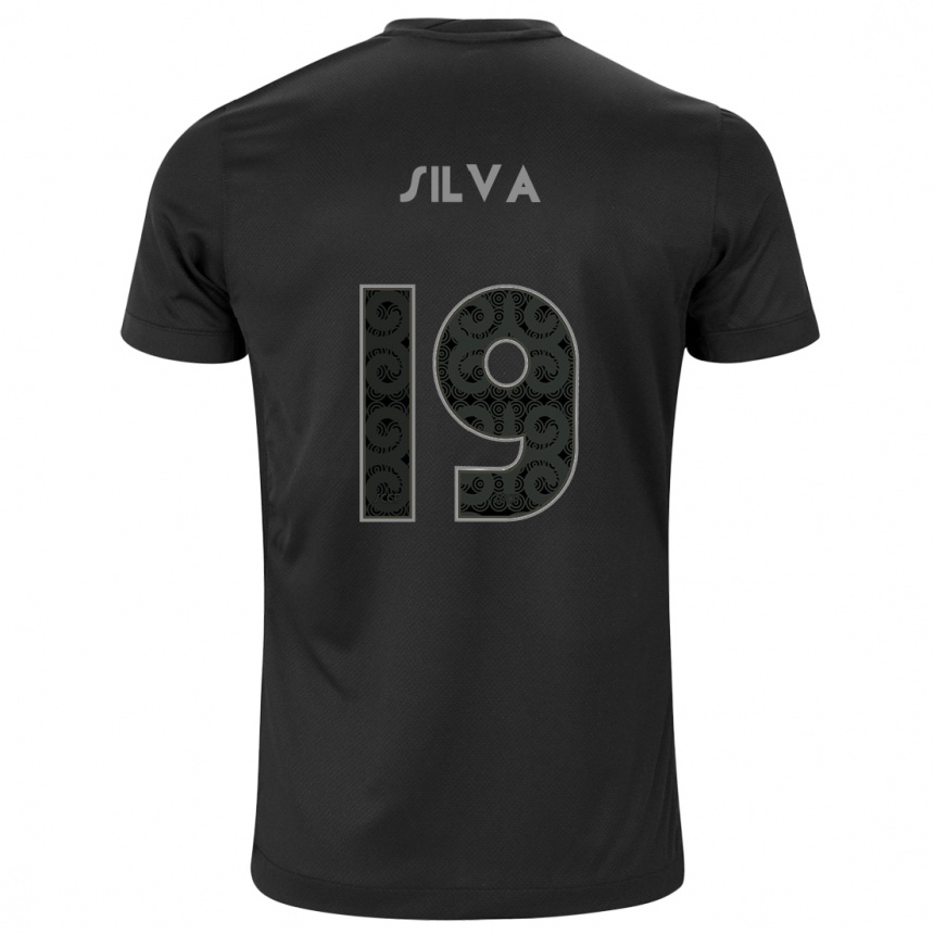 Hombre Fútbol Camiseta Gustavo Silva #19 Negro 2ª Equipación 2024/25 México