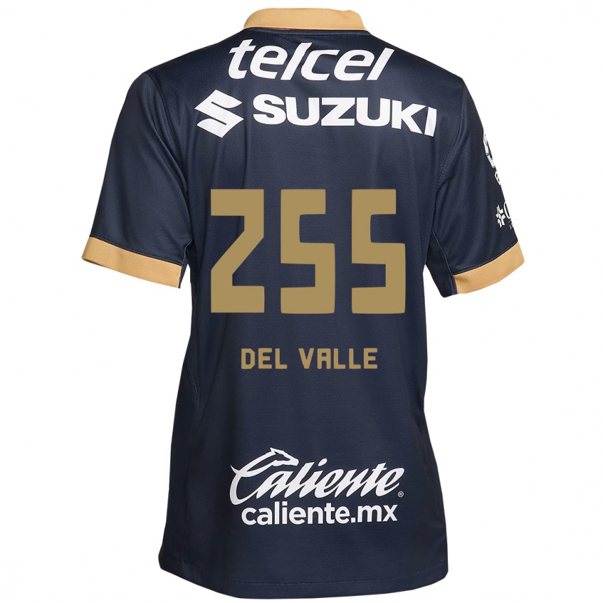 Hombre Fútbol Camiseta Yonathan Del Valle #255 Obsidiana Dorada Blanca 2ª Equipación 2024/25 México