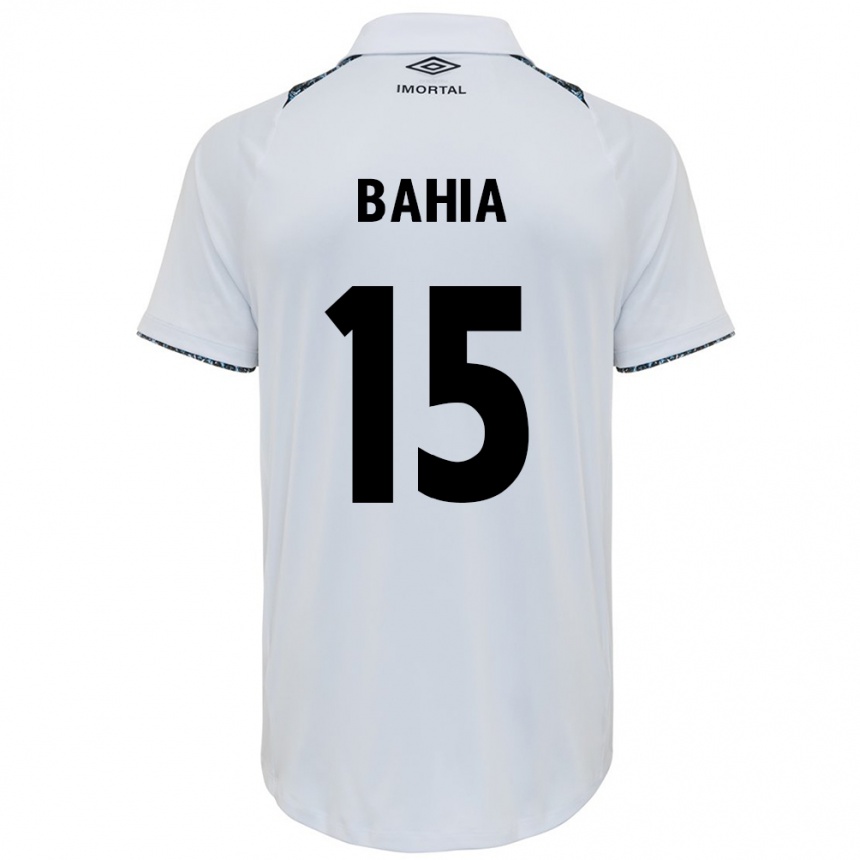 Hombre Fútbol Camiseta Raíssa Bahia #15 Blanco Azul 2ª Equipación 2024/25 México