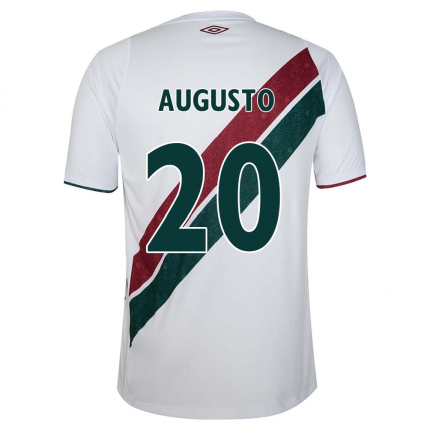 Hombre Fútbol Camiseta Renato Augusto #20 Blanco Verde Granate 2ª Equipación 2024/25 México