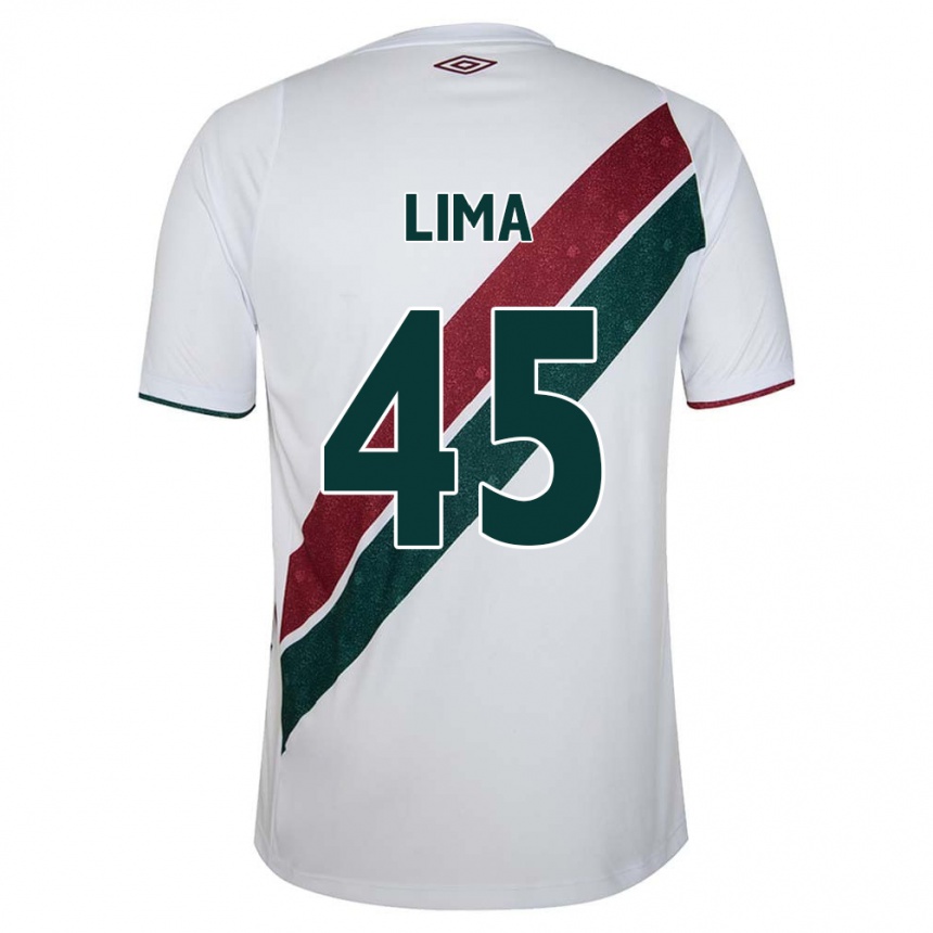 Hombre Fútbol Camiseta Lima #45 Blanco Verde Granate 2ª Equipación 2024/25 México