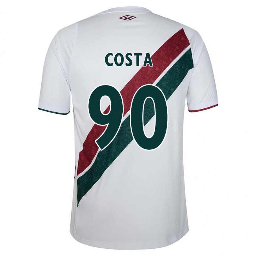 Hombre Fútbol Camiseta Douglas Costa #90 Blanco Verde Granate 2ª Equipación 2024/25 México