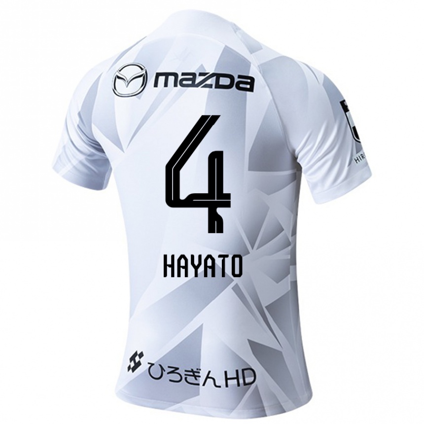 Hombre Fútbol Camiseta Hayato Araki #4 Blanco Gris Negro 2ª Equipación 2024/25 México