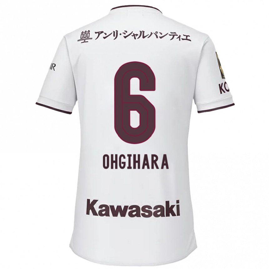 Hombre Fútbol Camiseta Takahiro Ogihara #6 Blanco Rojo 2ª Equipación 2024/25 México