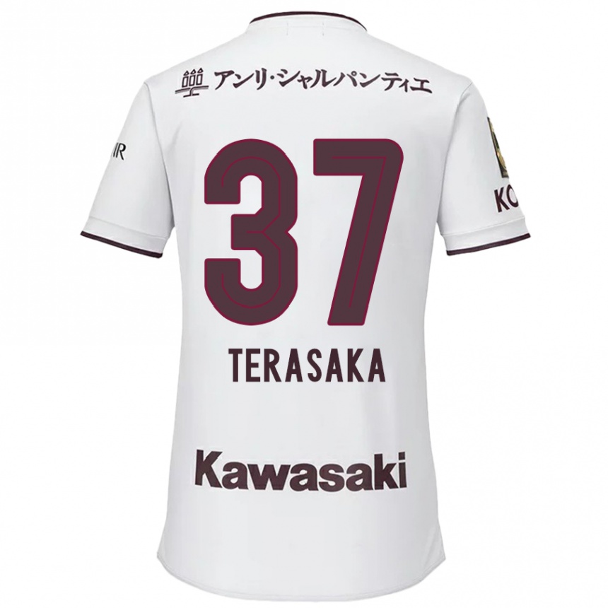 Hombre Fútbol Camiseta Shogo Terasaka #37 Blanco Rojo 2ª Equipación 2024/25 México