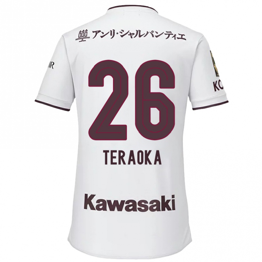 Hombre Fútbol Camiseta Yuma Teraoka #26 Blanco Rojo 2ª Equipación 2024/25 México