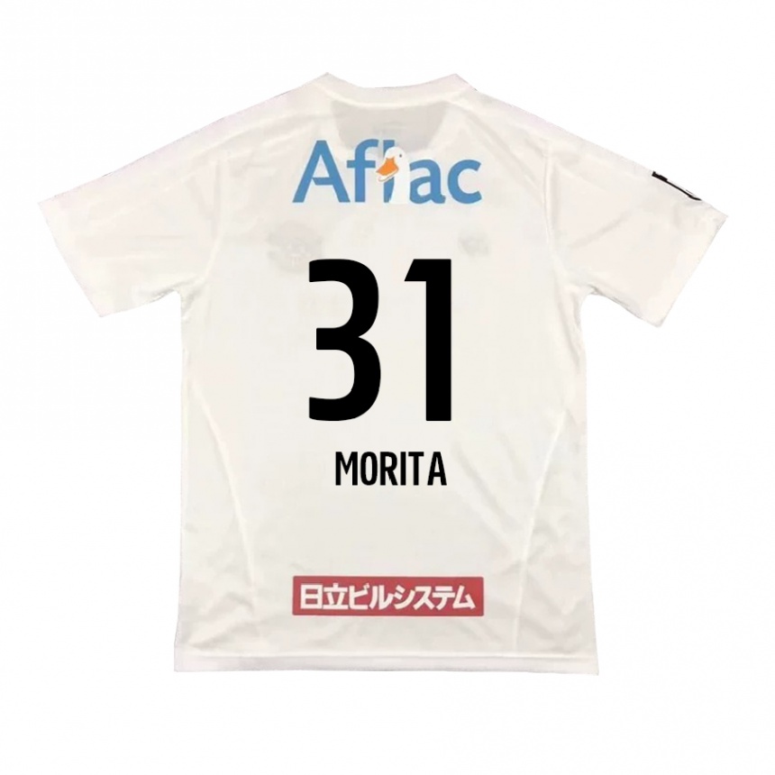 Hombre Fútbol Camiseta Tatsuya Morita #31 Blanco Negro 2ª Equipación 2024/25 México