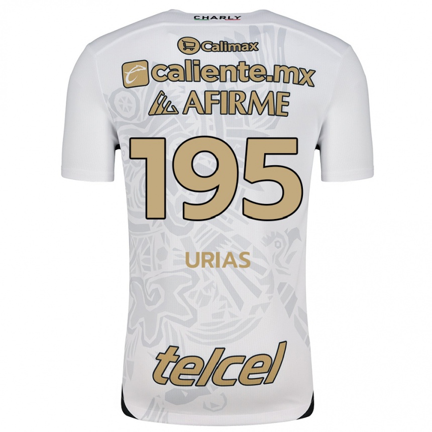 Hombre Fútbol Camiseta Héctor Urías #195 Blanco Negro 2ª Equipación 2024/25 México