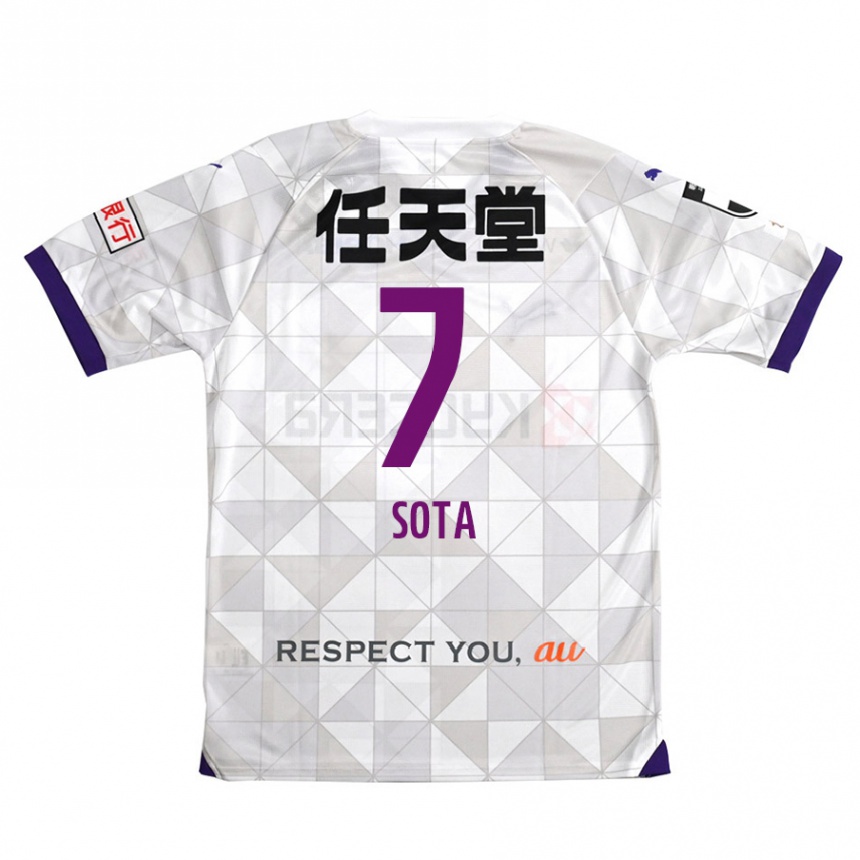 Hombre Fútbol Camiseta Sota Kawasaki #7 Blanco Morado 2ª Equipación 2024/25 México