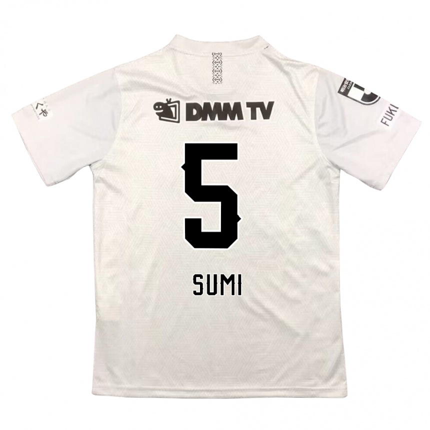 Hombre Fútbol Camiseta Kotaro Sumi #5 Gris Negro 2ª Equipación 2024/25 México