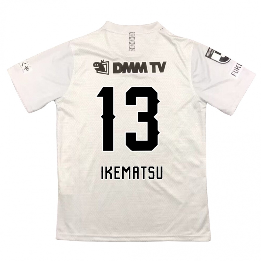 Hombre Fútbol Camiseta Shumpei Ikematsu #13 Gris Negro 2ª Equipación 2024/25 México