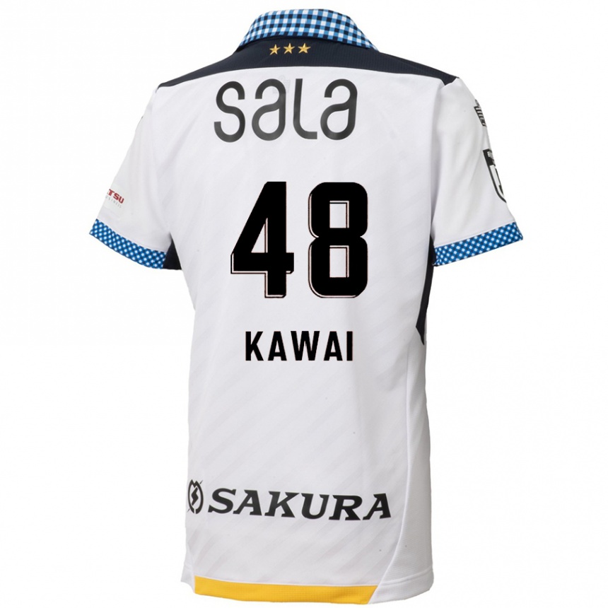 Hombre Fútbol Camiseta Tokumo Kawai #48 Blanco Negro 2ª Equipación 2024/25 México