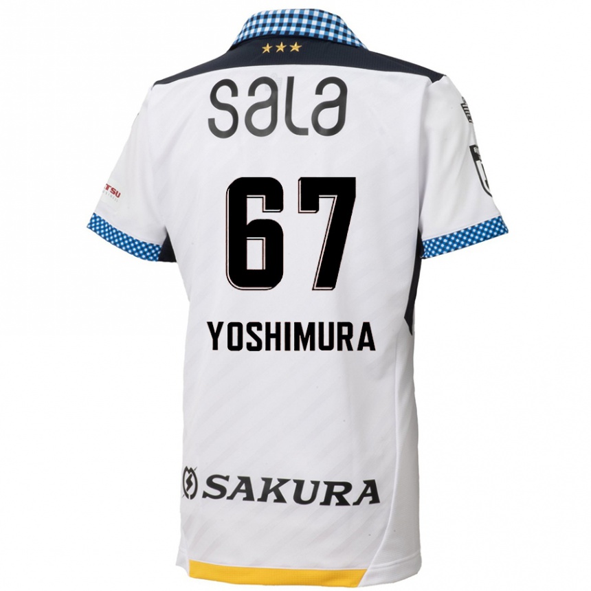 Hombre Fútbol Camiseta Ryusei Yoshimura #67 Blanco Negro 2ª Equipación 2024/25 México