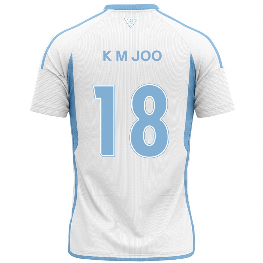 Hombre Fútbol Camiseta Min-Kyu Joo #18 Blanco Azul 2ª Equipación 2024/25 México