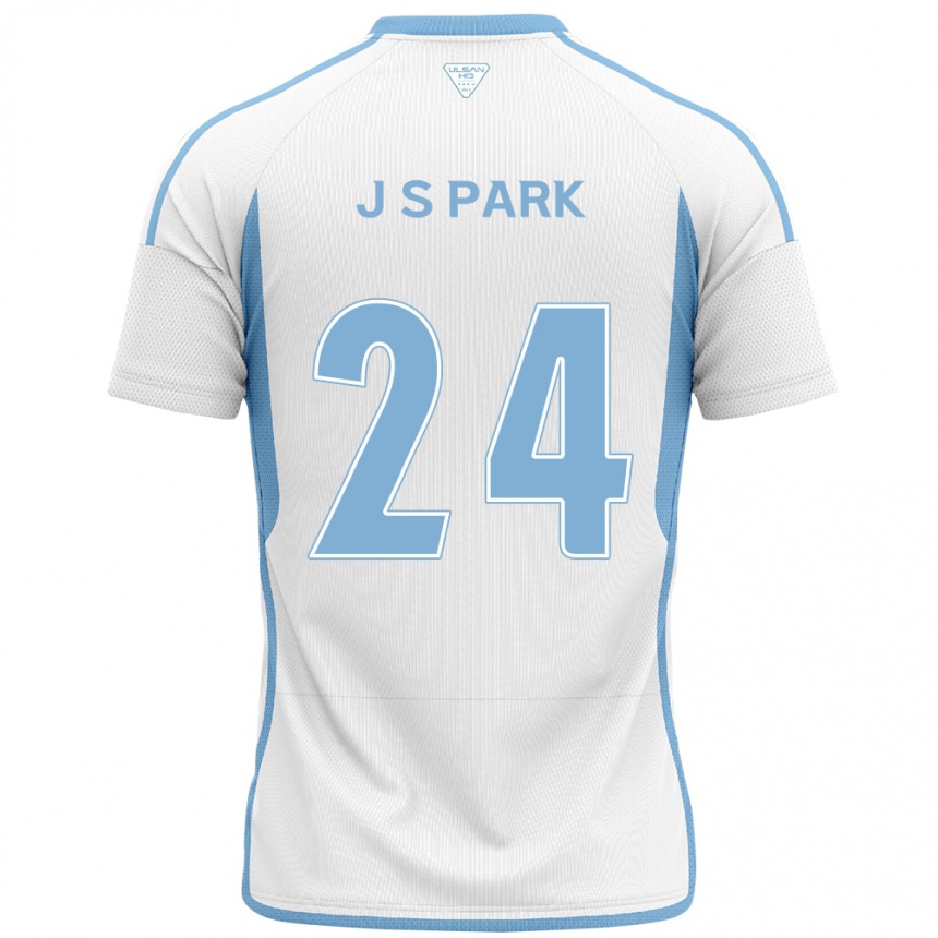 Hombre Fútbol Camiseta Sang-Jun Park #24 Blanco Azul 2ª Equipación 2024/25 México